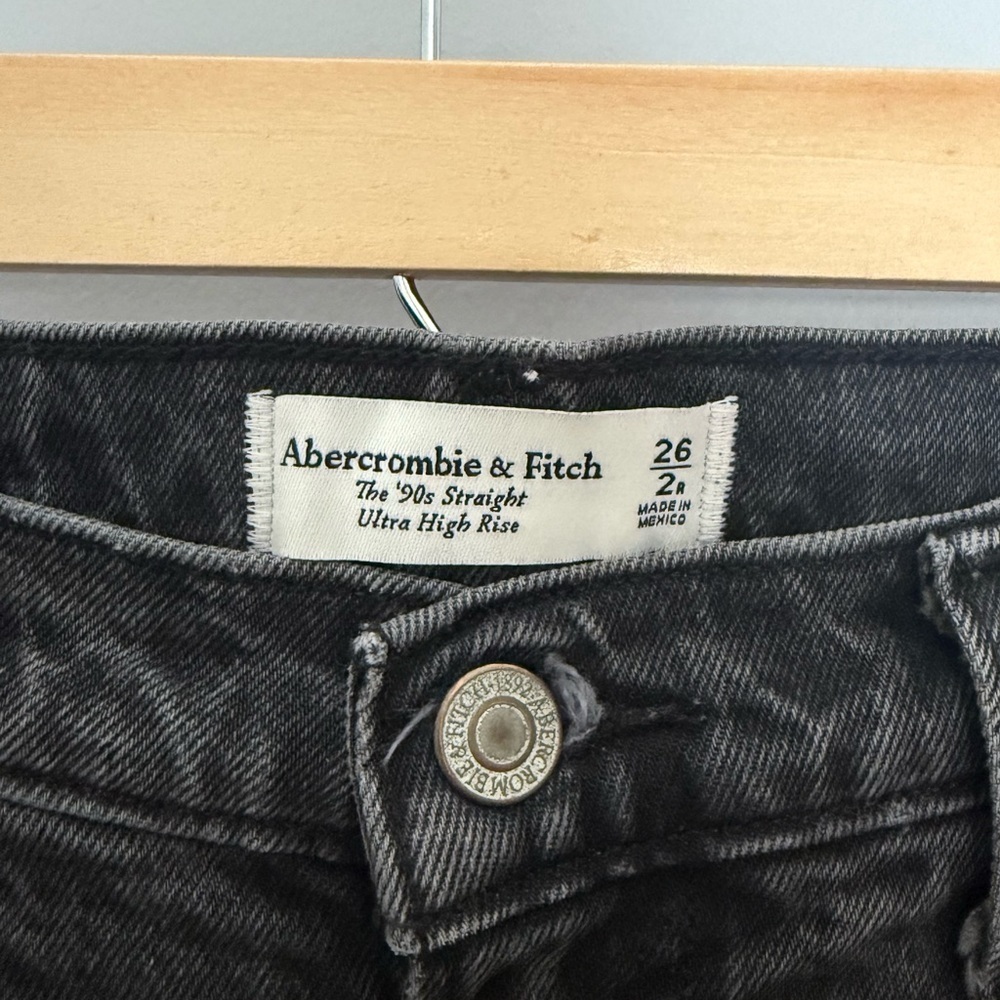 Abercrombie & Fitch Charcoal High Rise Jeans - Picture 2 of 3